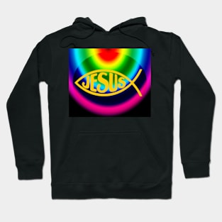 JESUS RAINBOW FISH ICHTHYS Hoodie